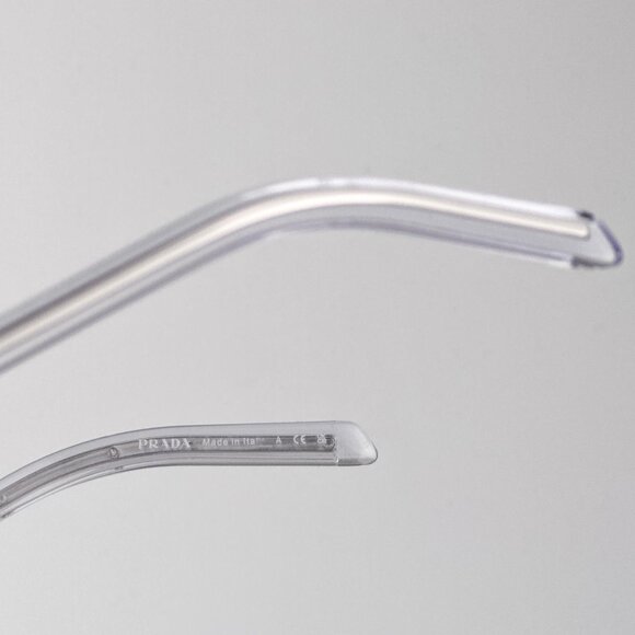 Prada Sunglasses – Silver Oval Frame Azure Lenses | Model PRB53S 1BC40N - Picture 7 of 11